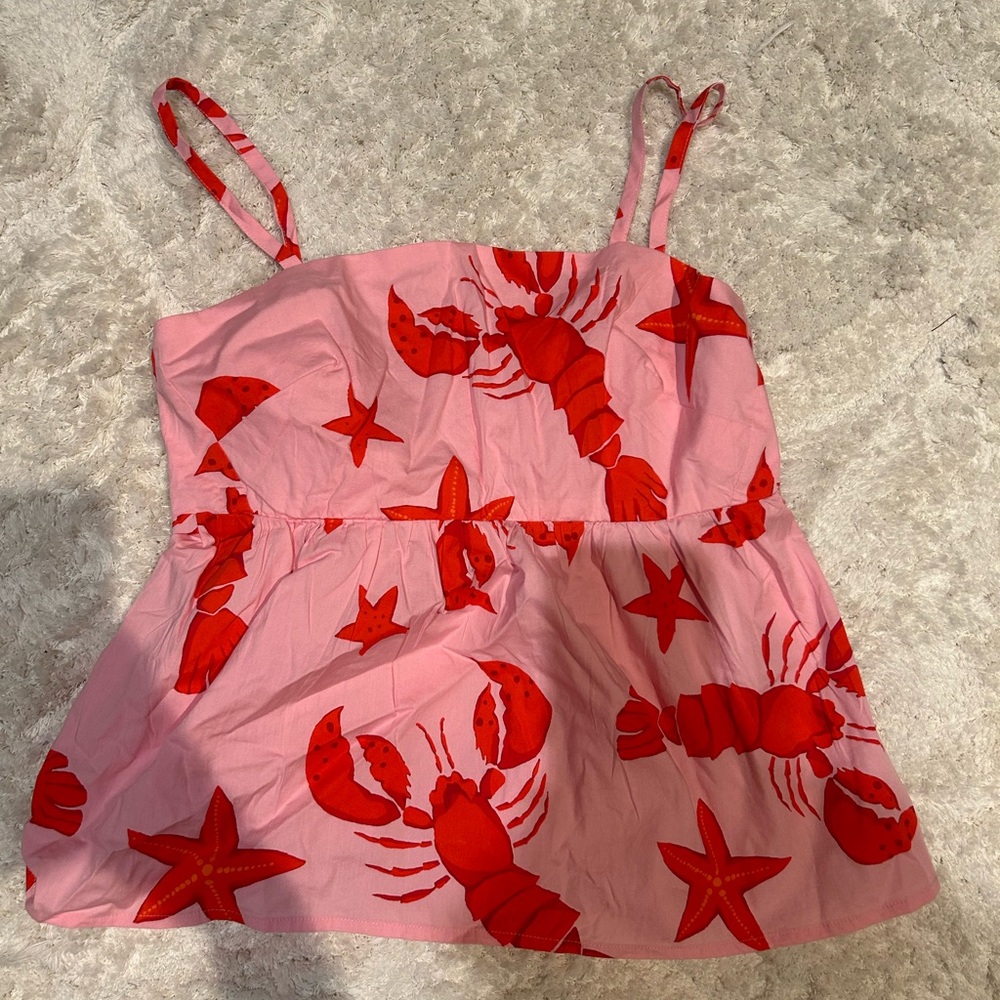 Jcrew lobster summer top, never worn